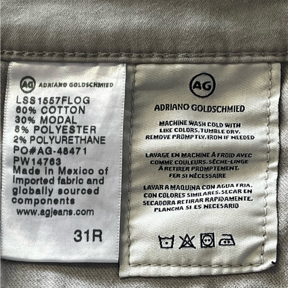 AG Adriano Goldschmied The Prima Crop Cigarette Light Grey Skinny Jeans - Picture 9 of 16